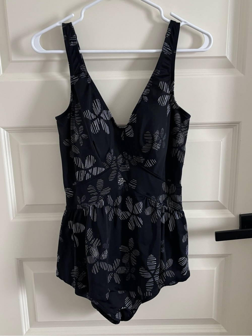 Le Cove Black Floral One-Piece Swimsuit